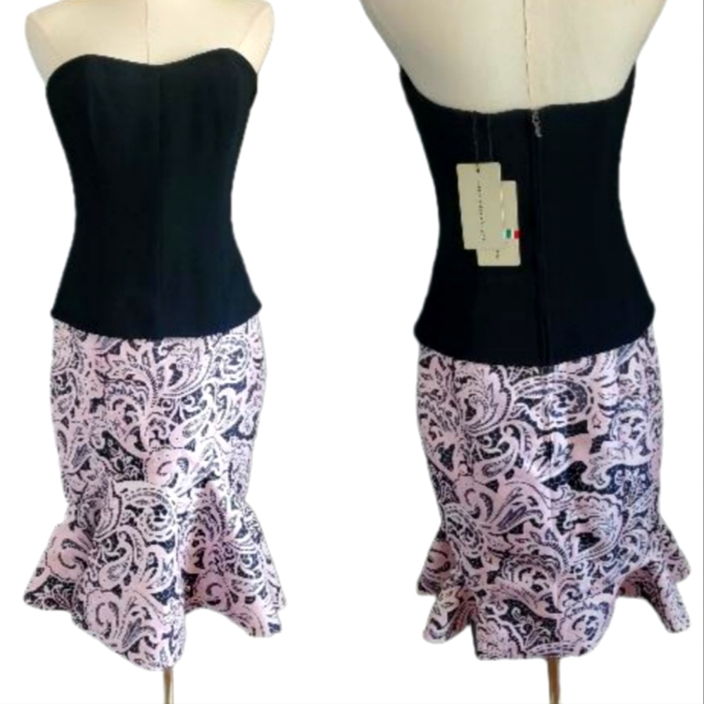 Mary Katrantzou Angelica Strapless Paisley mermaid Hem Pencil Dress 6